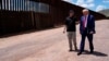 FILE - Republican presidential nominee former President Donald Trump listens to Paul Perez, president of the National Border Patrol Council, as he tours the southern border with Mexico, on Aug. 22, 2024, in Sierra Vista, Ariz. 