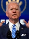 President-elect Joe Biden speaks about the COVID-19 pandemic during an event at The Queen theater, Thursday, Jan. 14, 2021, in Wilmington, Del. (AP Photo/Matt Slocum)